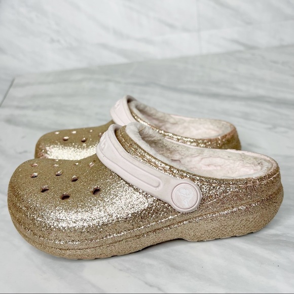 CROCS Shoes Crocs Glitter With Faux Fur Clog 2 Poshmark